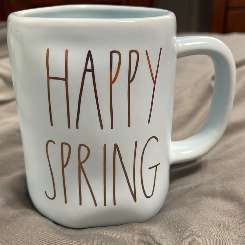 Rae Dunn Happy Spring Blue Mug